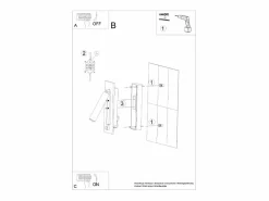 Sollux Lighting Lámparas de pared Zarenex moderno de acero - 1 fuentes luminosas 4000K - L.6,5 x A.20 cm - Negro