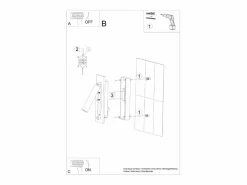 Sollux Lighting Lámparas de pared Zarenex moderno de acero - 1 fuentes luminosas 4000K - L.6,5 x A.20 cm - Negro
