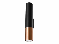 Sollux Lighting Lámparas de pared Zarpex moderno de acero - 2 fuentes luminosas 4000K - L.6 x A.29 cm - /cobre Negro New