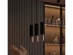 Sollux Lighting Lámparas de pared Zarpex moderno de acero - 2 fuentes luminosas 4000K - L.6 x A.29 cm - /cobre Negro New