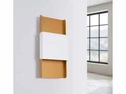 Sollux Lighting Lámparas de pared Zelfon moderno de acero - 2 fuentes luminosas 3000K - L.20 x A.40 cm - oro/blanco Dorado Sale