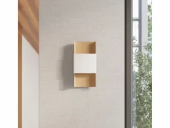 Sollux Lighting Lámparas de pared Zelfon moderno de acero - 2 fuentes luminosas 3000K - L.20 x A.40 cm - oro/blanco Dorado Sale