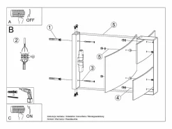 Sollux Lighting Lámparas de pared Zelora moderno de acero/vidrio - 2 fuentes luminosas 4000K - L.42 x A.23 cm - Blanco Sale