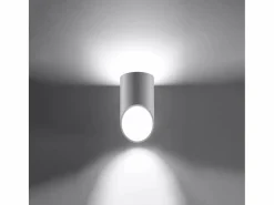Sollux Lighting Aplique Para Pared|Lámparas de pared Zitiex moderno de aluminio - 1 fuentes luminosas 4000K - L.10 x A.20 cm -