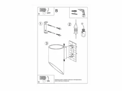 Sollux Lighting Aplique Para Pared|Lámparas de pared Zitiex moderno de aluminio - 1 fuentes luminosas 4000K - L.10 x A.20 cm -
