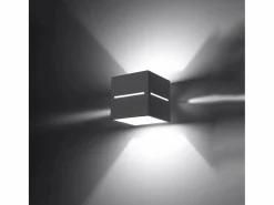 Sollux Lighting Lámparas de pared Zorbo moderno de aluminio - 1 fuentes luminosas 4000K - L.10 x A.10 cm - Gris Best