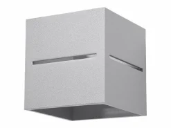 Sollux Lighting Lámparas de pared Zorbo moderno de aluminio - 1 fuentes luminosas 4000K - L.10 x A.10 cm - Gris Best