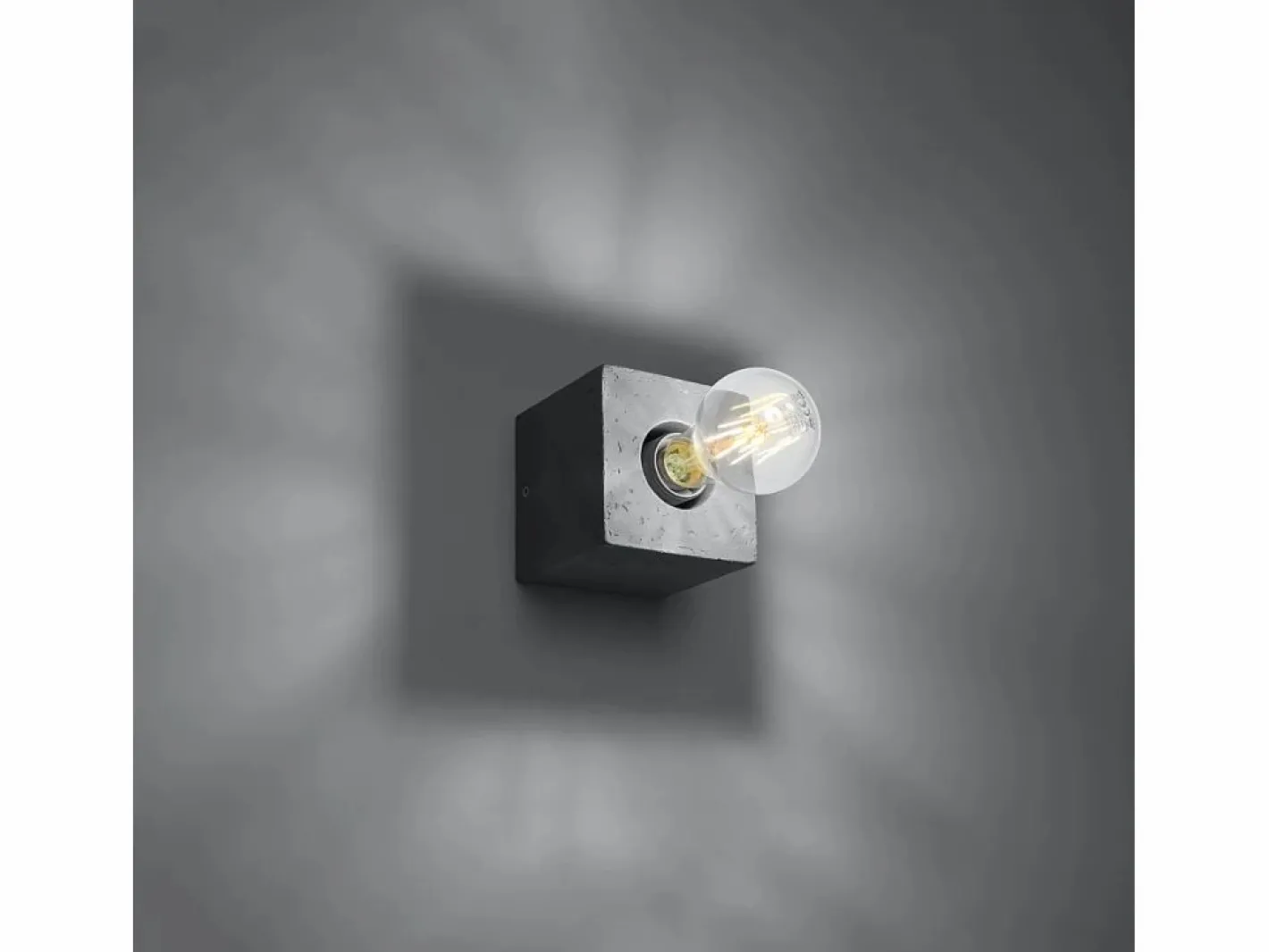 Sollux Lighting Lámparas de pared Zxina industrial de concreto - 1 fuentes luminosas 4000K - L.10 x A.10 cm - Gris Best