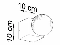 Sollux Lighting Lámparas de pared Zxina industrial de concreto - 1 fuentes luminosas 4000K - L.10 x A.10 cm - Gris Best