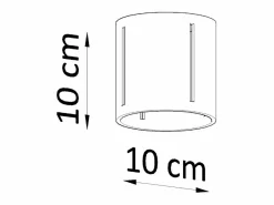 Sollux Lighting Lámparas de techo Brich moderno de aluminio - 1 fuentes luminosas 3000K - L.10 x A.10 cm - Negro Sale
