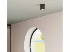 Sollux Lighting Lámparas de techo Brich moderno de aluminio - 1 fuentes luminosas 3000K - L.10 x A.10 cm - Negro Sale