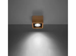 Sollux Lighting Lámparas de techo Zentra escandinavo de madera - 1 fuentes luminosas 4000K - L.14 x A.10 cm - madera natural Color natural claro Online