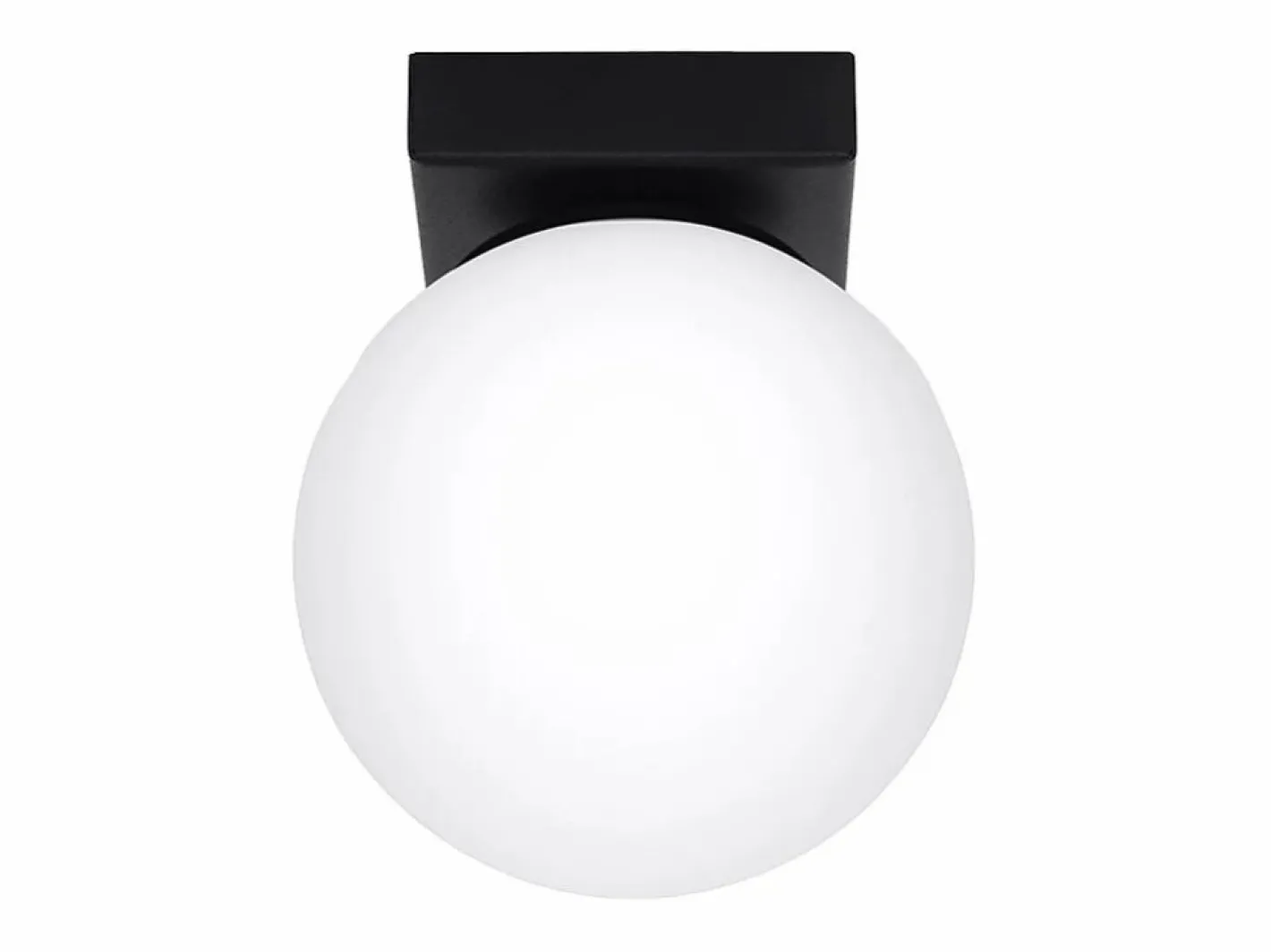 Sollux Lighting Lámparas de techo Zynfi moderno de acero/vidrio - 1 fuentes luminosas 3000K - L.12 x A.14,5 cm - Negro