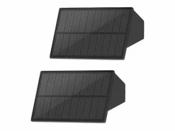 NETTLIFE Lámparas solares para pared exterior - 2 luces solares de pared para exterior, luces de pared para exterior, luz exterior, blanco cálido Negro Outlet