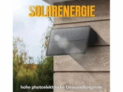NETTLIFE Lámparas solares para exteriores - 4 apliques solares de pared para exteriores, luz blanca cálida Negro