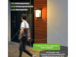 Lámparas solares para exteriores con sensor de movimiento - Lámpara solar de pared para exteriores 2 modos, impermeable 3000 K, blanco cálido^NETTLIFE Hot