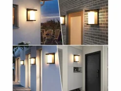 Lámparas solares para exteriores con sensor de movimiento - Lámpara solar de pared para exteriores 2 modos, impermeable 3000 K, blanco cálido^NETTLIFE Hot