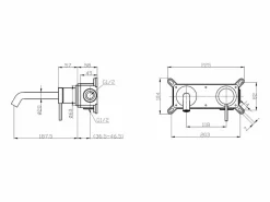 Essebagno Grifo|Lollipop mezclador de lavabo empotrado oro cepillado
