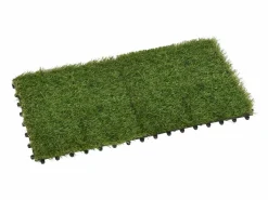 Losetas de césped artificial 11 uds 30x30 cm Verde Hot