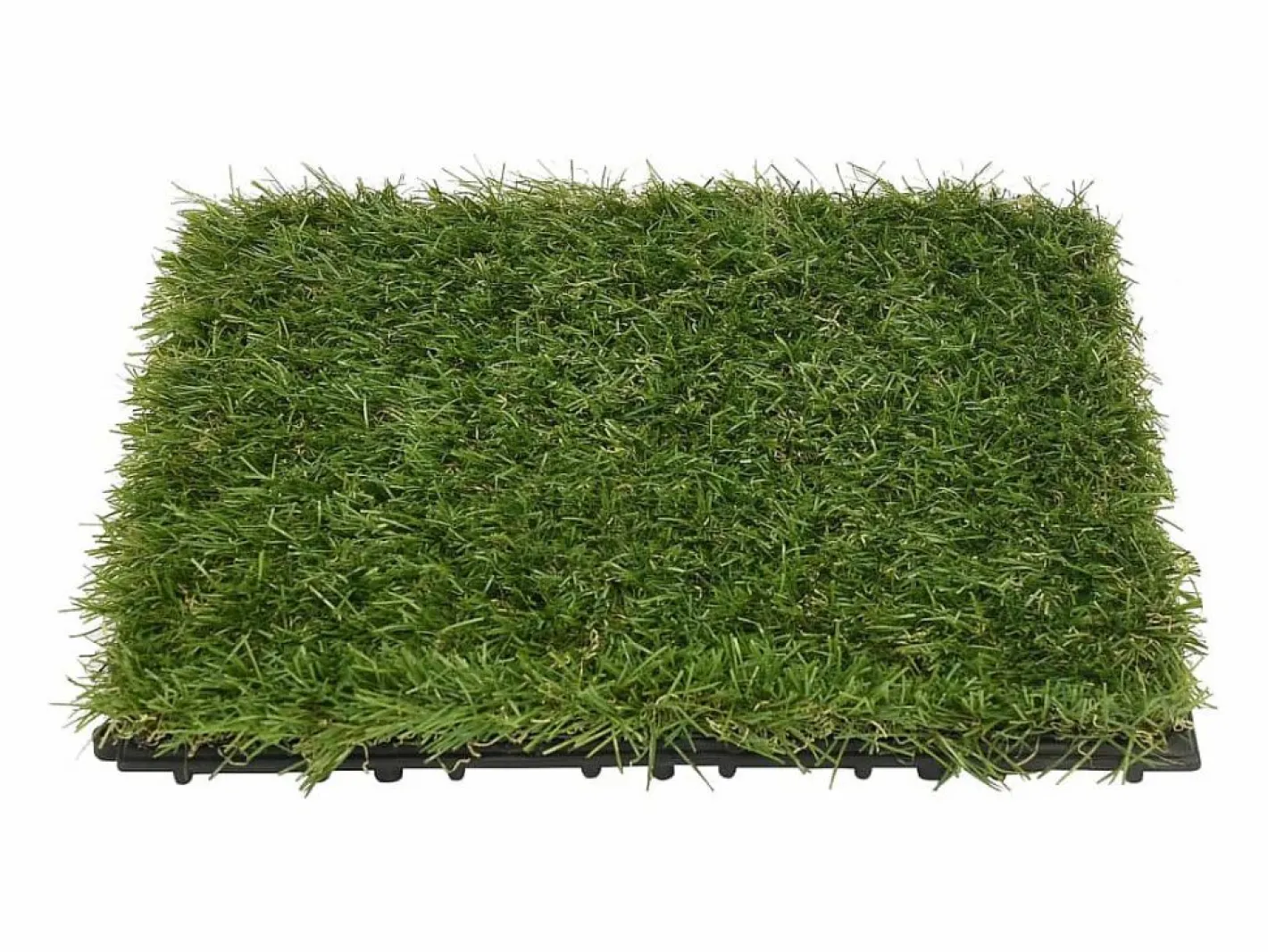 Losetas de césped artificial 11 uds 30x30 cm Verde Hot