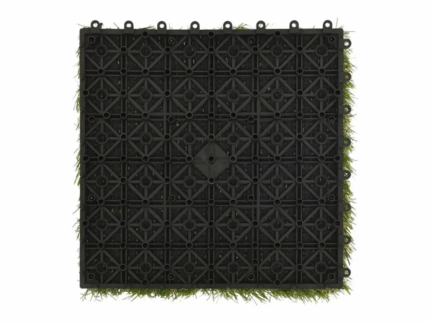 Losetas de césped artificial 11 uds 30x30 cm Verde Hot