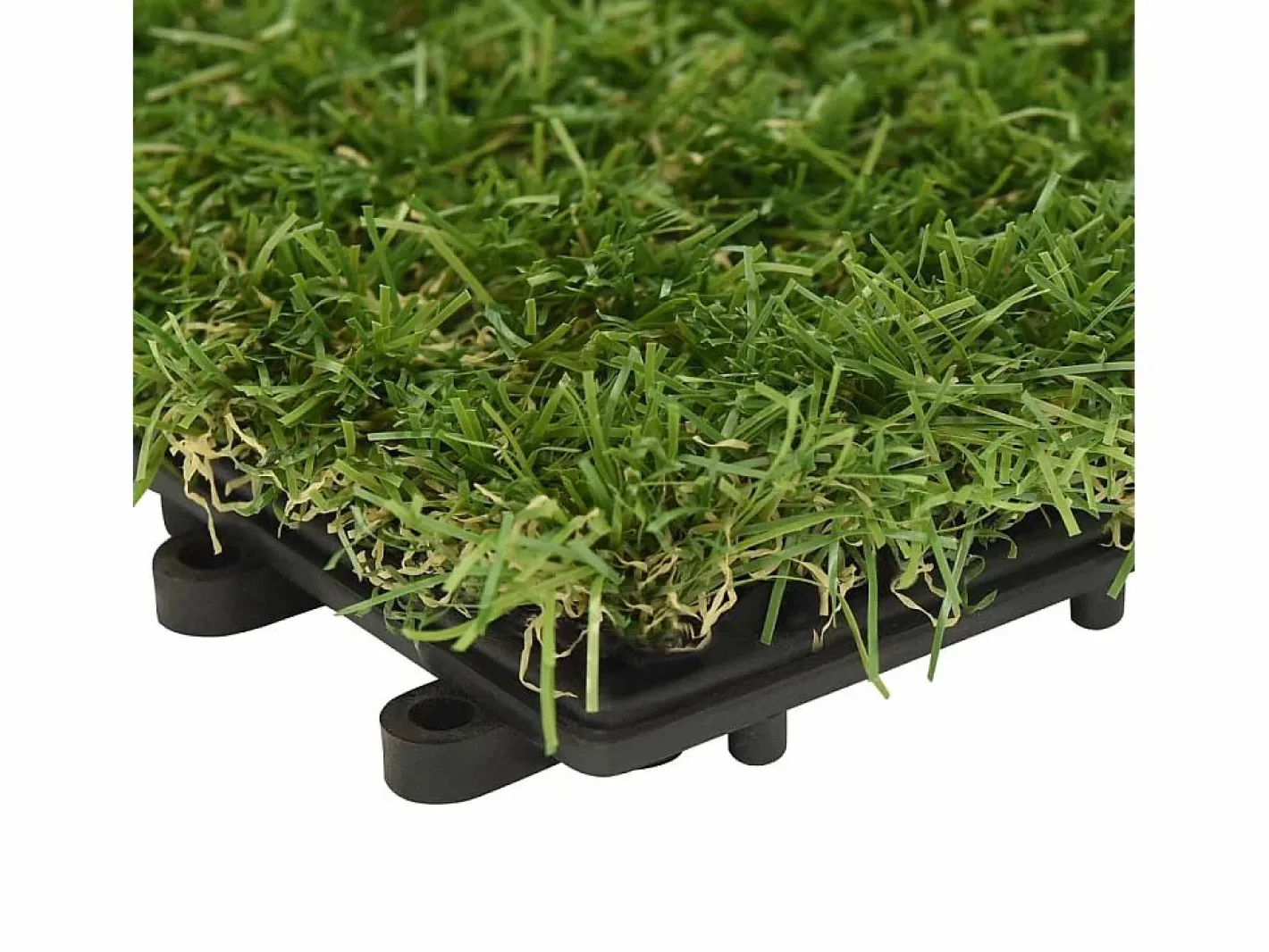 Losetas de césped artificial 11 uds 30x30 cm Verde Hot