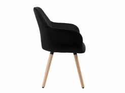 Vente-unique Lote 2 sillas ELEANA - Terciopelo y metal - Negro Clearance