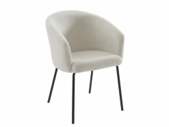 Vente-unique Lote 6 sillas en forma de ola de tejido rizado y metal - MORONI de Pascal MORABITO Crema Outlet