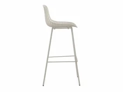 Muebles De Bar|Taburete Alto|Lote 2 taburetes polipropileno color con patas metálicas