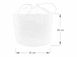 Lote de 10 bolsas redondas de yute con cierre de cordón h 26 cm x 25 cm resistentes Color natural claro Clearance