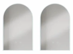 Lote de 2 espejos de baño en arco antivaho con luces LED, Ancho 50 cm, ARCADI^OZAIA Sale