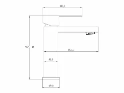 Lote de 2 grifos mezcladores mecánicos cuadrados de acero inoxidable, acabado en acero inoxidable cepillado, CANILAS^Shower & Design Discount