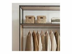 Armario Abierto, Vestidor|Lote de 2 percheros de madera y metal OSLO