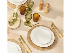 Lote de 6 Platos Postre Stone Marfil 20 cm - Colección Moderna en Gres Colorido por Médard de Noblat^MEDARD DE NOBLAT Outlet