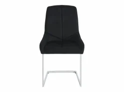 Vente-unique Lote de 2 sillas cantilever de terciopelo y metal cromado - - BERLONA Negro Discount