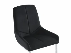 Vente-unique Lote de 2 sillas cantilever de terciopelo y metal cromado - - BERLONA Negro Discount