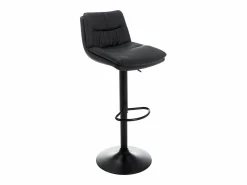 Lote de 2 taburetes de bar de piel sintética y metal - - KADERINA^Vente-unique Discount