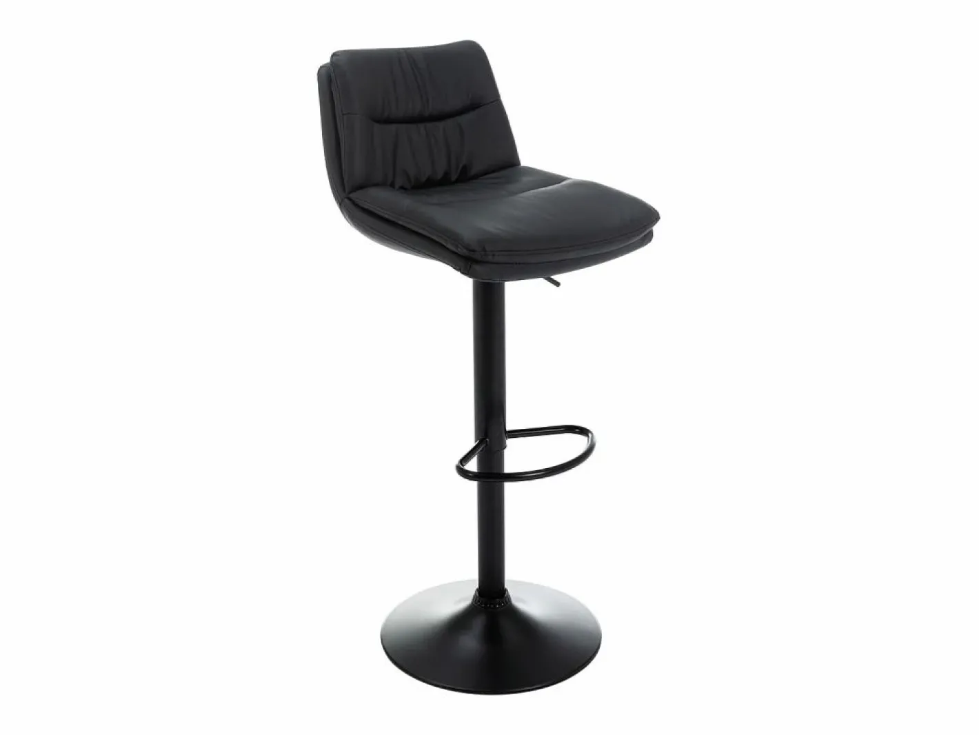 Lote de 2 taburetes de bar de piel sintética y metal - - KADERINA^Vente-unique Discount