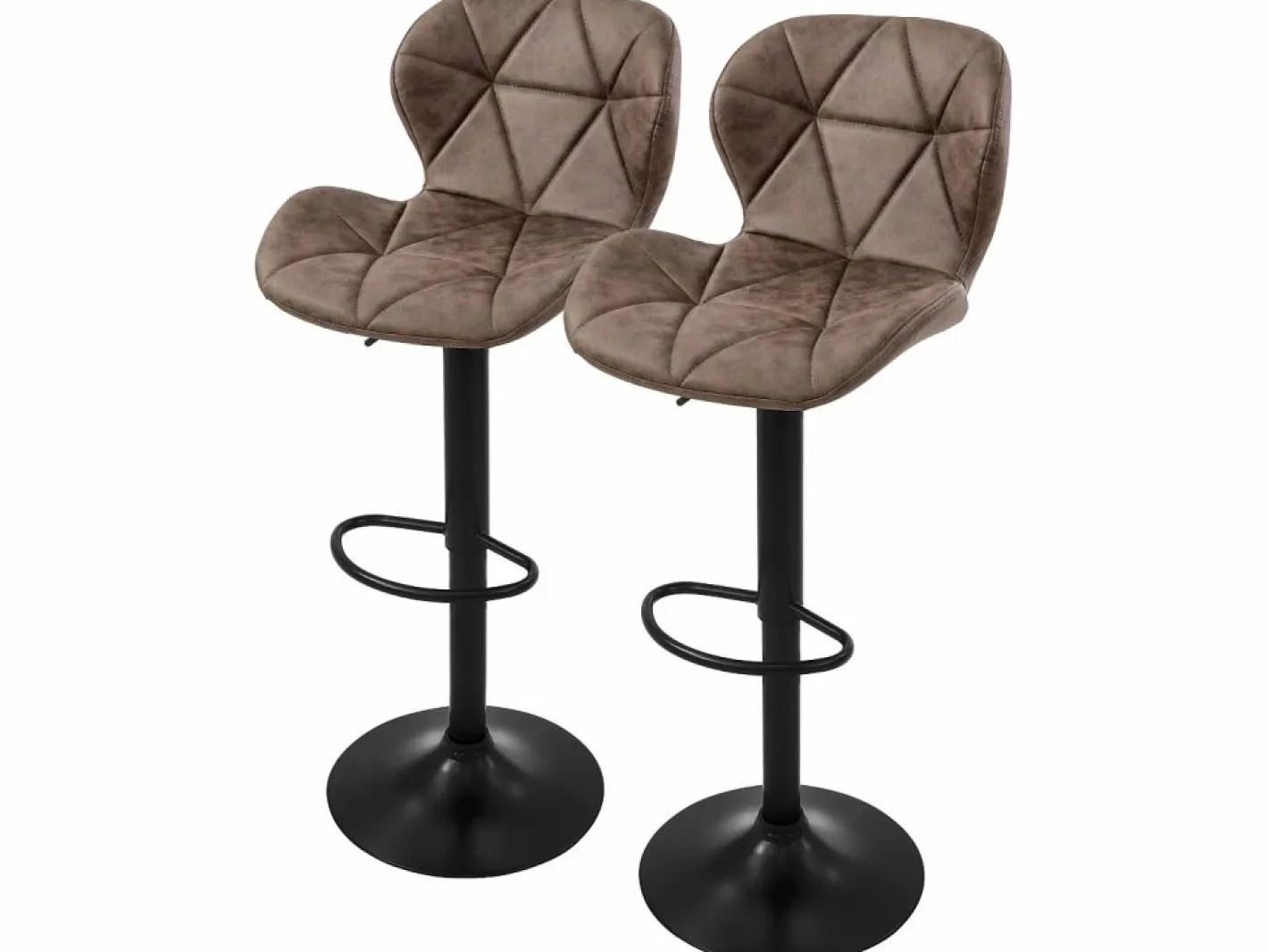 Lote de 2 taburetes de bar Taburete regulable en altura Taburete de bar Taburete^ML-DESIGN Outlet