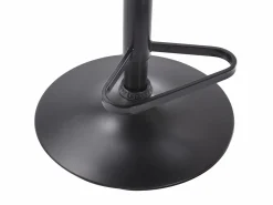Vente-unique Lote de 2 taburetes de bar de terciopelo y metal - Altura ajustable - - PEGA Negro Sale