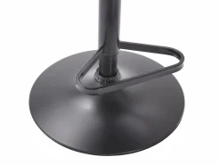 Vente-unique Muebles De Bar|Taburete Alto|Lote de 2 taburetes de bar de terciopelo y metal - Altura ajustable - - ELEANA
