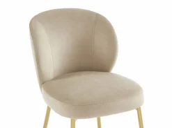 Vente-unique Muebles De Bar|Taburete Alto|Lote de 2 taburetes de bar de terciopelo y metal dorado - - POLPONA de Pascal MORABITO