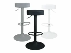 Kayelles Muebles De Bar|Taburete Alto|Lote de 2 taburetes de bar redondos s, asiento de símil cuero acolchado, giratorio y altura regulable YO ( integral)