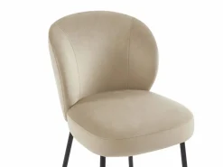 Vente-unique Muebles De Bar|Taburete Alto|Lote de 2 taburetes de terciopelo y metal negro - - POLPONA de Pascal MORABITO