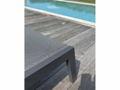 Lote de 2 tumbonas de aluminio y lona plastificada^Paris Garden Outlet