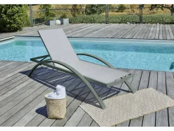 Dcb Garden Tumbona|Lote de 2 tumbonas de lona plastificada y aluminio