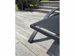 Lote de 2 tumbonas de lona plastificada y aluminio^Dcb Garden Hot