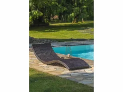 Dcb Garden Tumbona|Lote de 2 tumbonas de resina trenzada