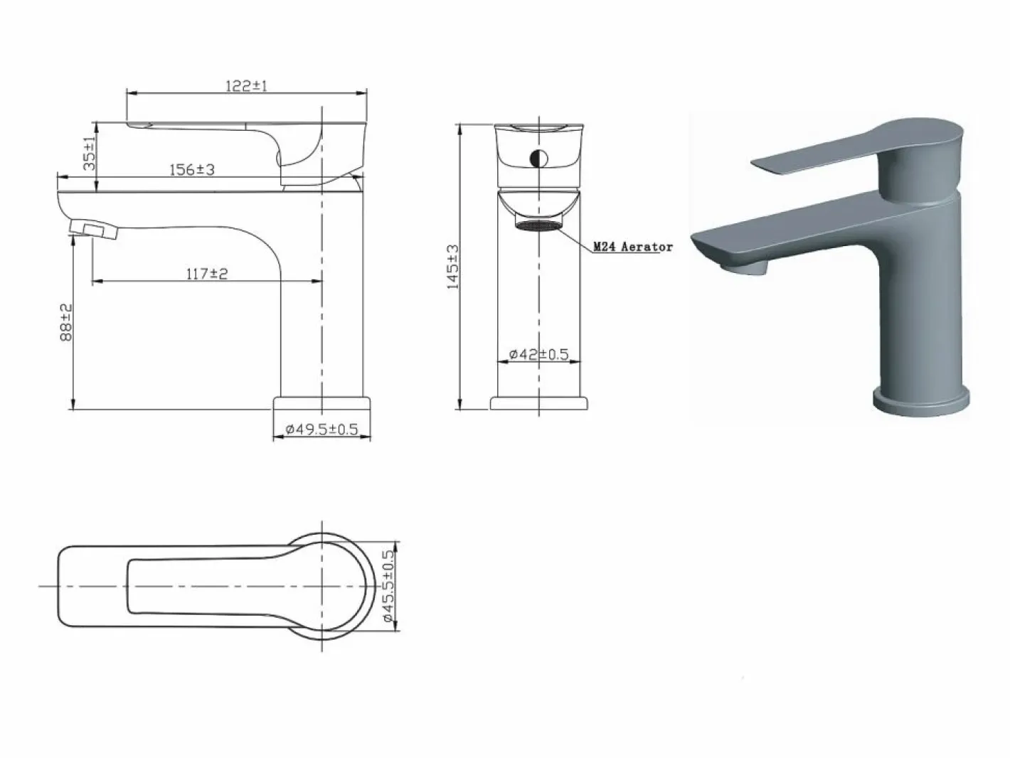 Essebagno Grifo|Lover grifo mezclador cromado para lavabo