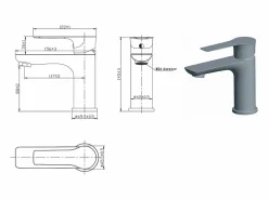 Essebagno Grifo|Lover grifo mezclador cromado para lavabo